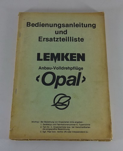 Lemken opal manuale uso - lemken, d'uso